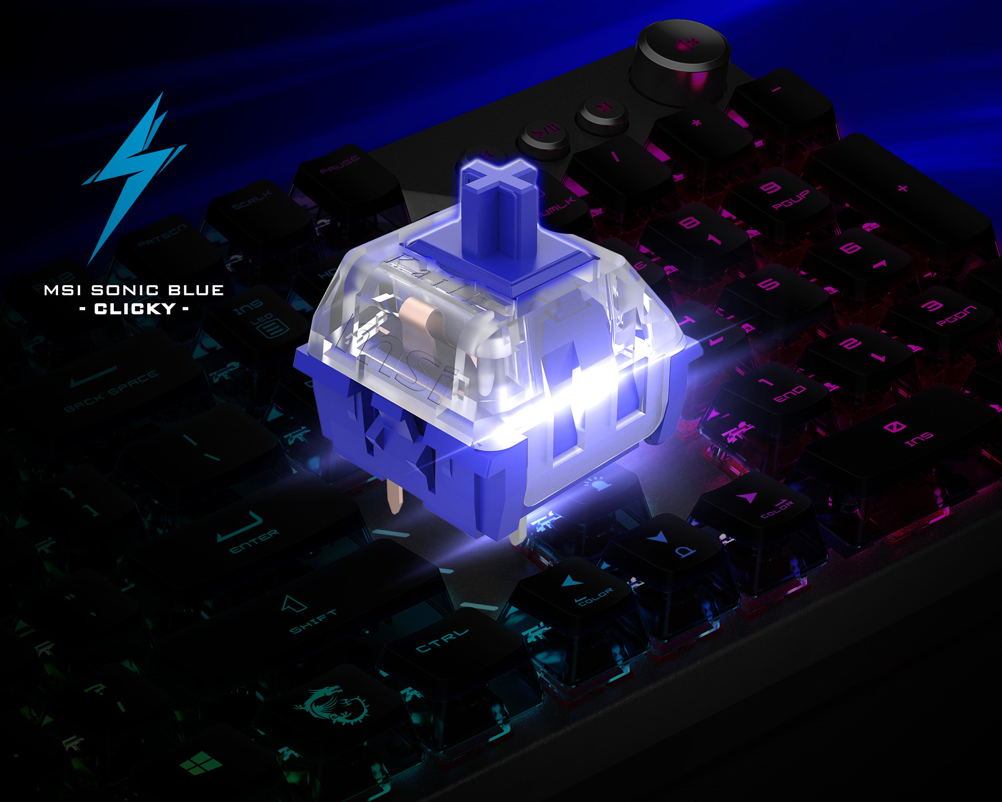MSI VIGOR GK71 SONIC BLUE SWITCHES Gaming Keyboard